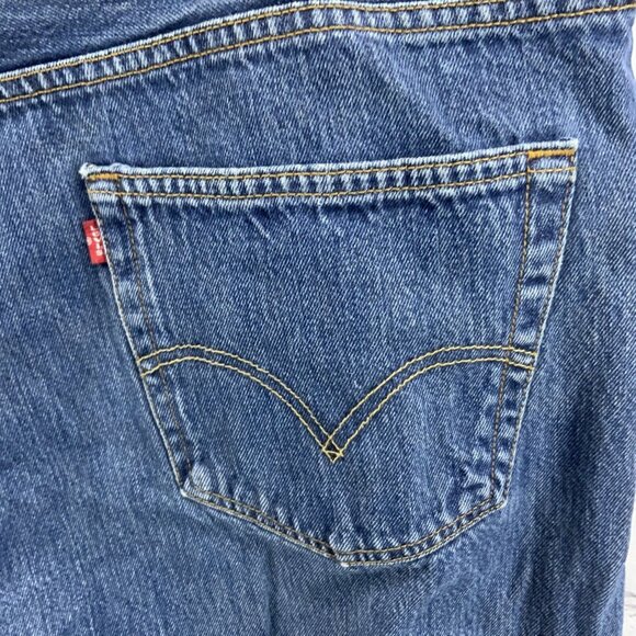 Levi’s Original 501 Straight Leg Button Fly Blue Jeans Mens Sz 44 x 30 - Picture 8 of 13